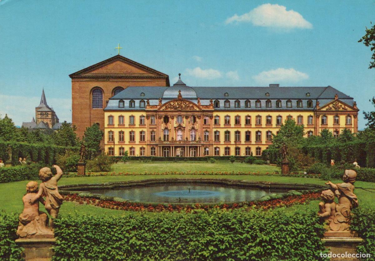 Postcards: Germany Trier Electoral Palace Baroque Architecture Garden Fountain *YBA114