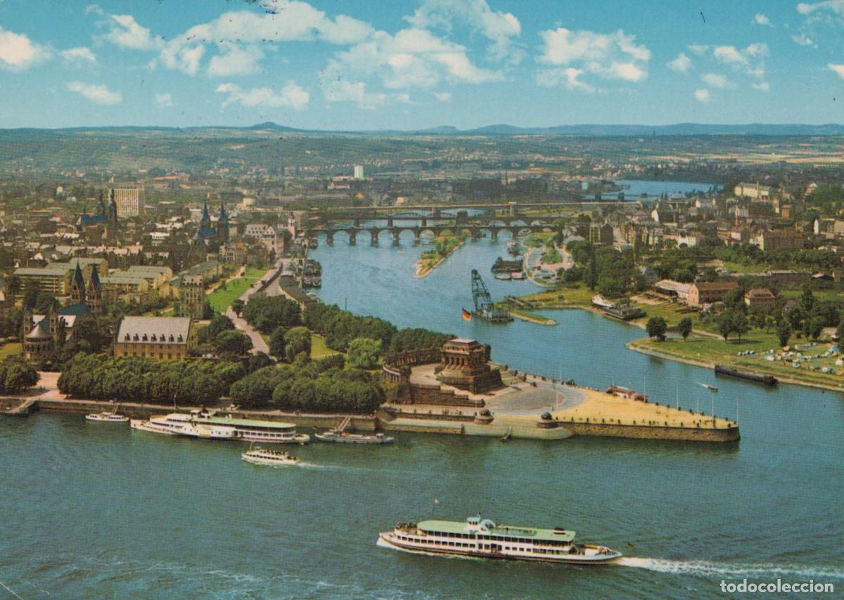 Postais: Germany Koblenz Deutsches Eck Rhine and Moselle Rivers Confluence *YBA032