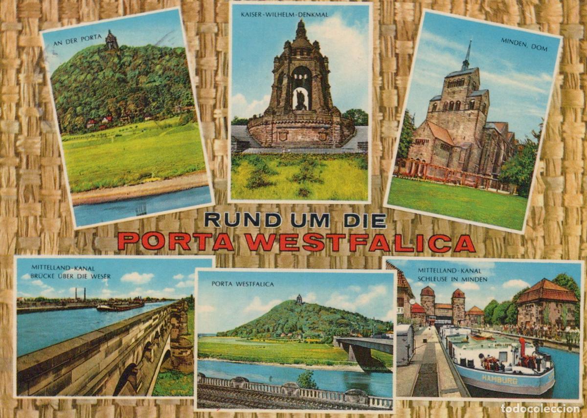 Postais: Germany Minden Porta Westfalica Kaiser Wilhelm Monument Cathedral Canal *YBA055