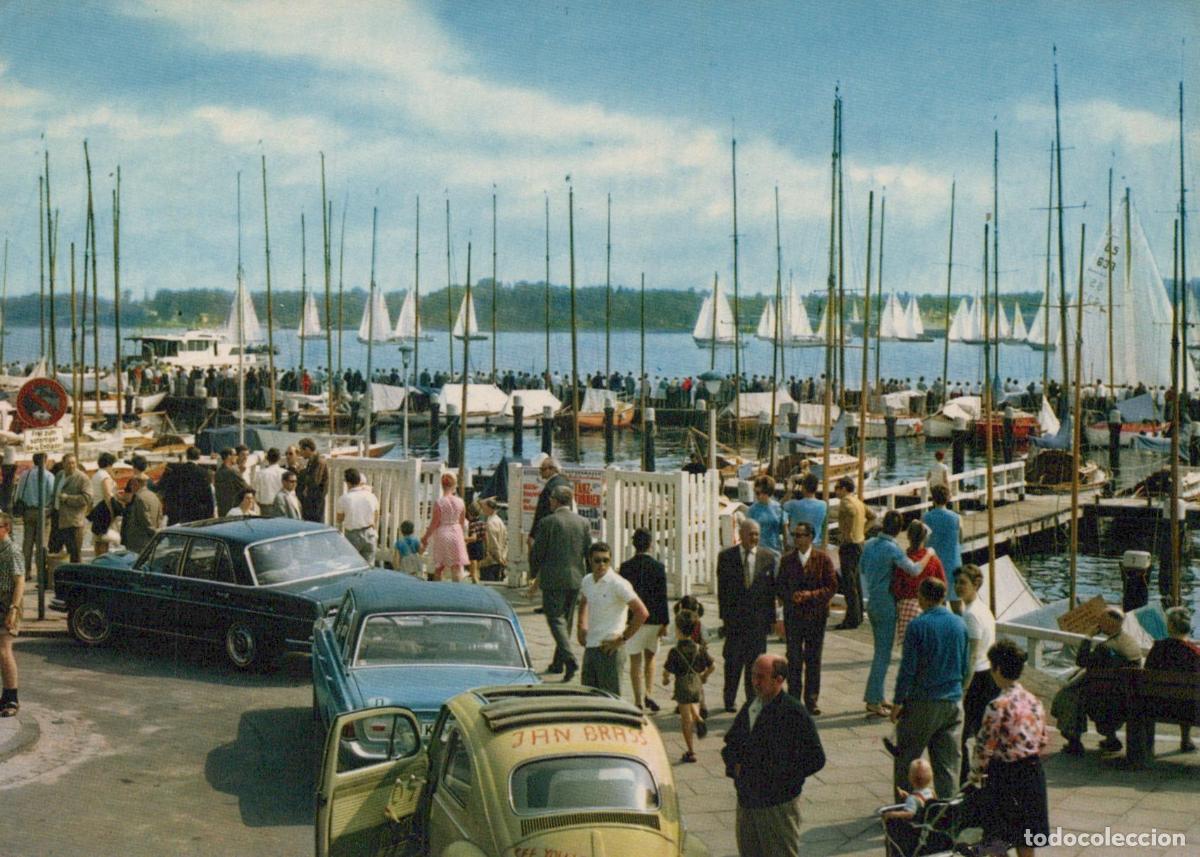 Cartoline: Germany Kiel Week Regatta Crowds and Sailboats At the Harbor *YBA036