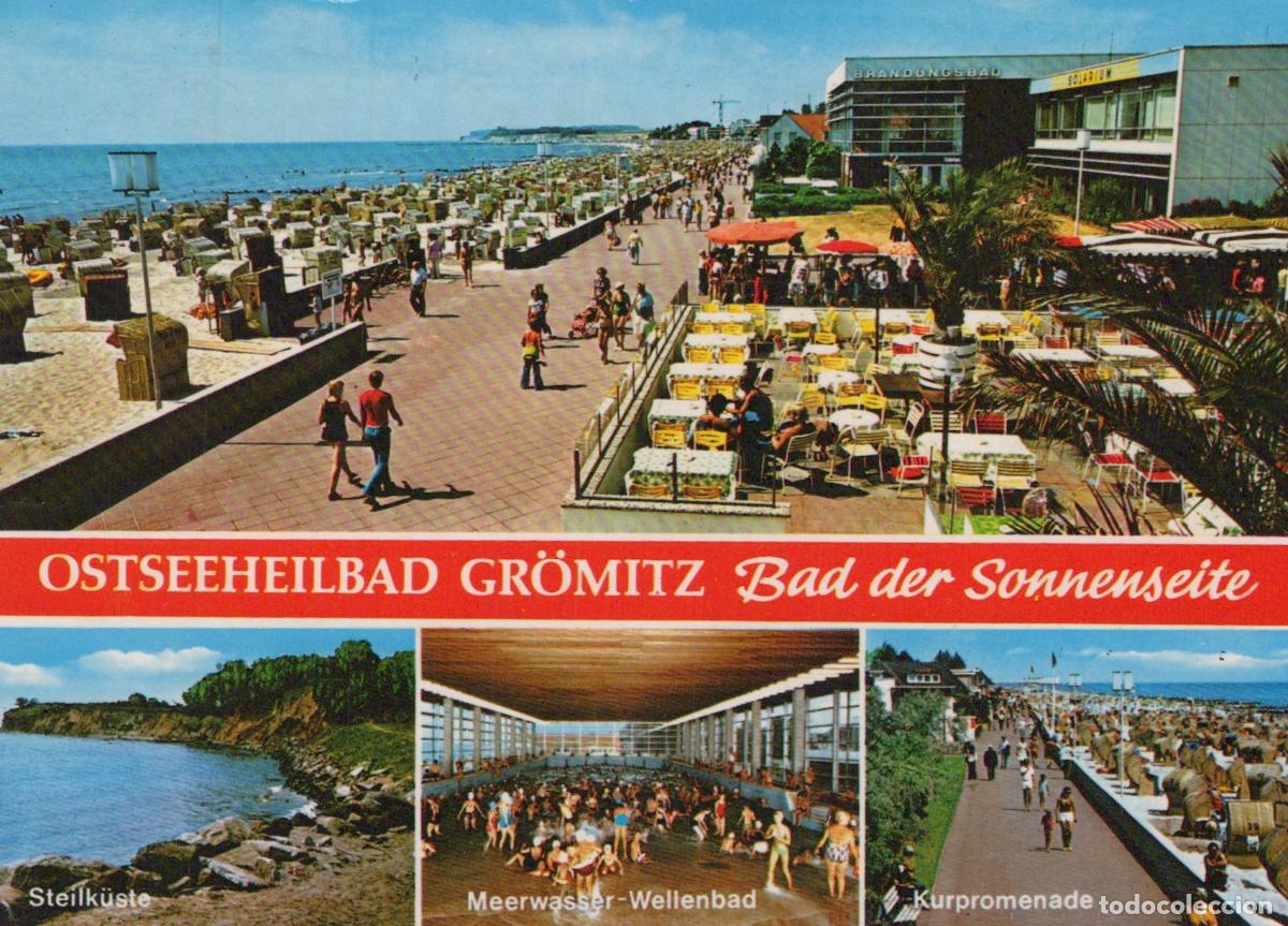 Postais: Germany Ahrensburg Gr&ouml;mitz Baltic Sea Resort Beach Promenade Wave Pool *YBA057