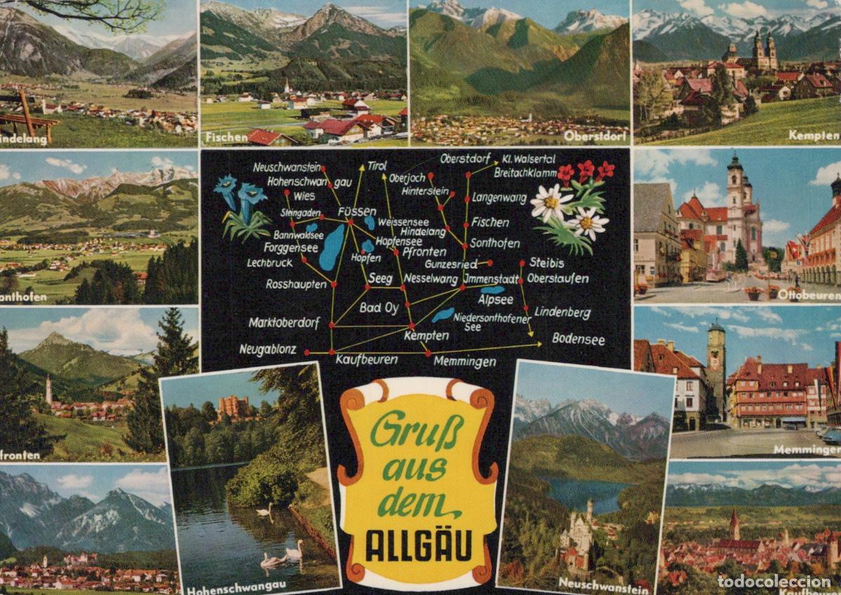 Postais: Germany Fischen Allg&auml;u Region Multi View With Map *YBA138