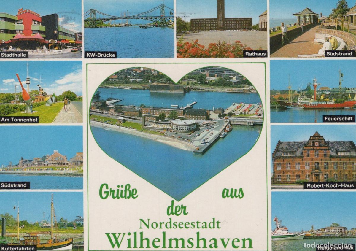 Postais: Germany Wilhelmshaven Multi View Stadthalle KW Br&uuml;cke Rathaus S&uuml;dstrand *YBA150