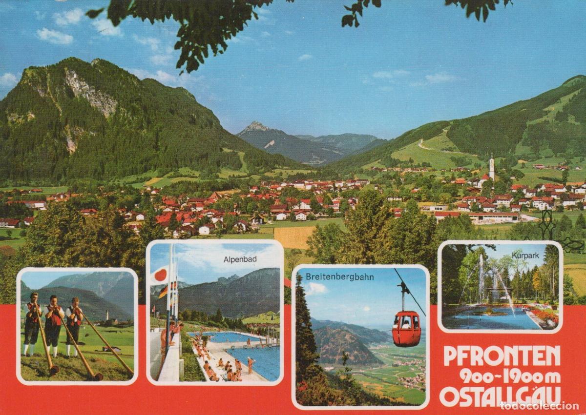 Postais: Germany Pfronten Ostallgau Alpine Landscape Cable Car Pool Fountain *YBA184