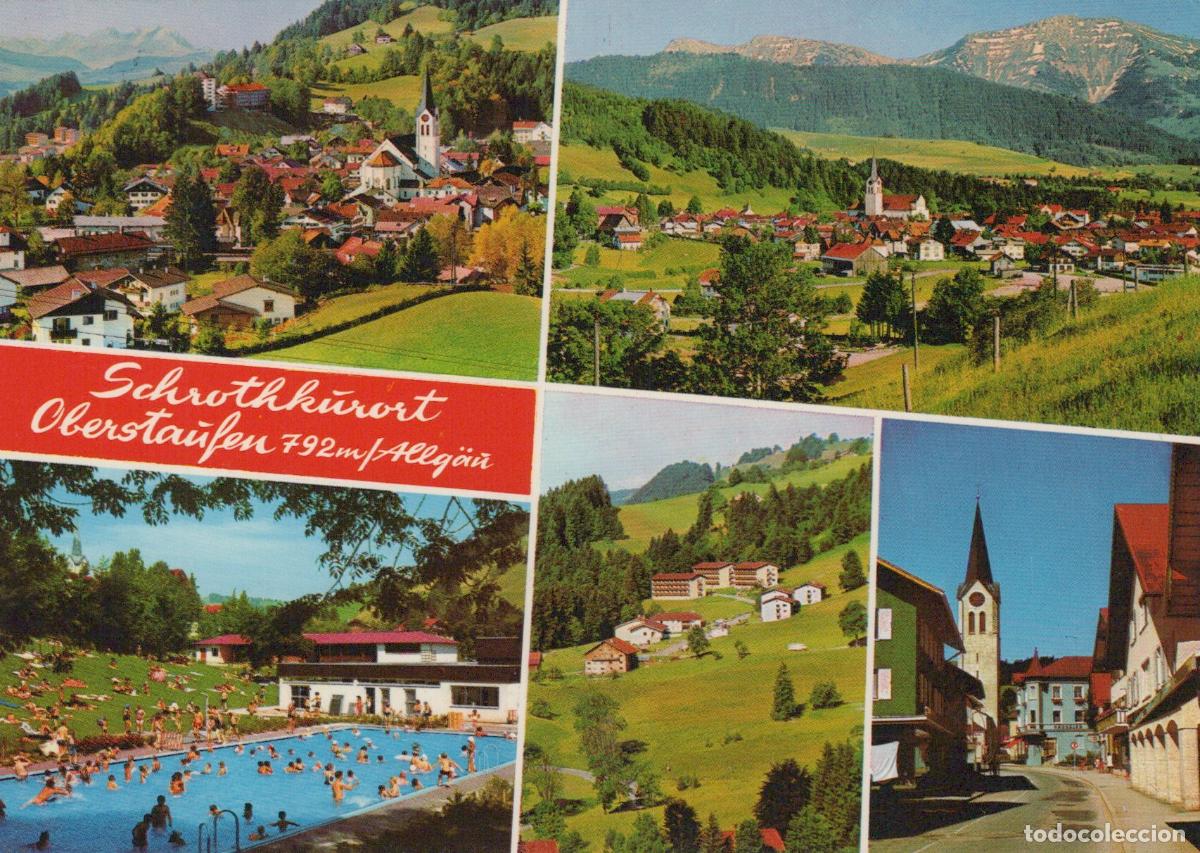 Postais: Germany Oberstaufen Allg&auml;u Mountain Village Swimming Pool Church *YBA201