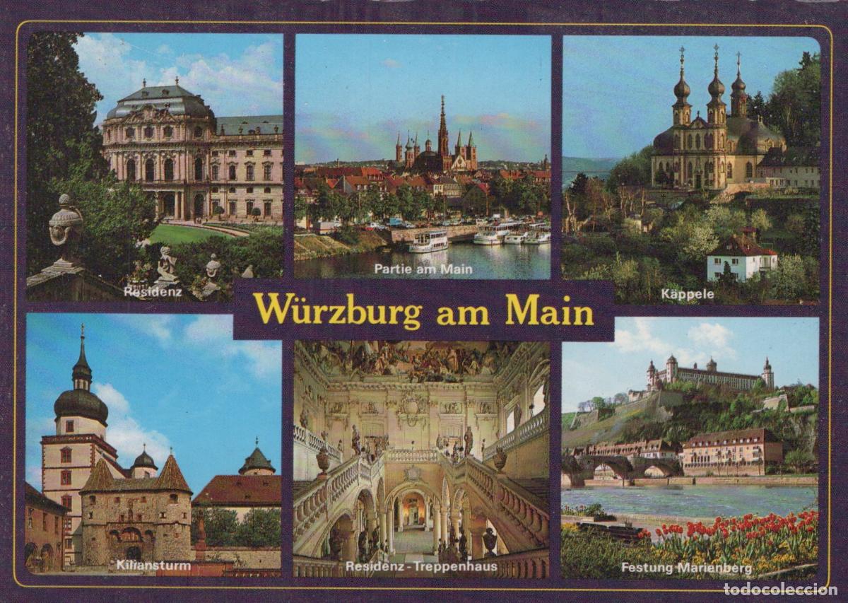 Postcards: Germany Wuerzburg W&uuml;rzburg am Main Multi View Residenz Kappelle *YBA160