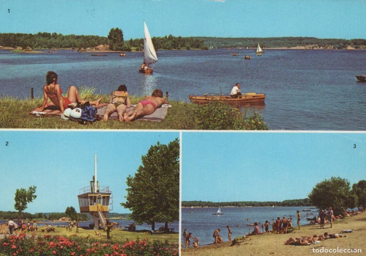 Postcards: Germany Reichenbach I Vogtl Koppenitz Lake Beach Scene With Sunbathers *YBA253