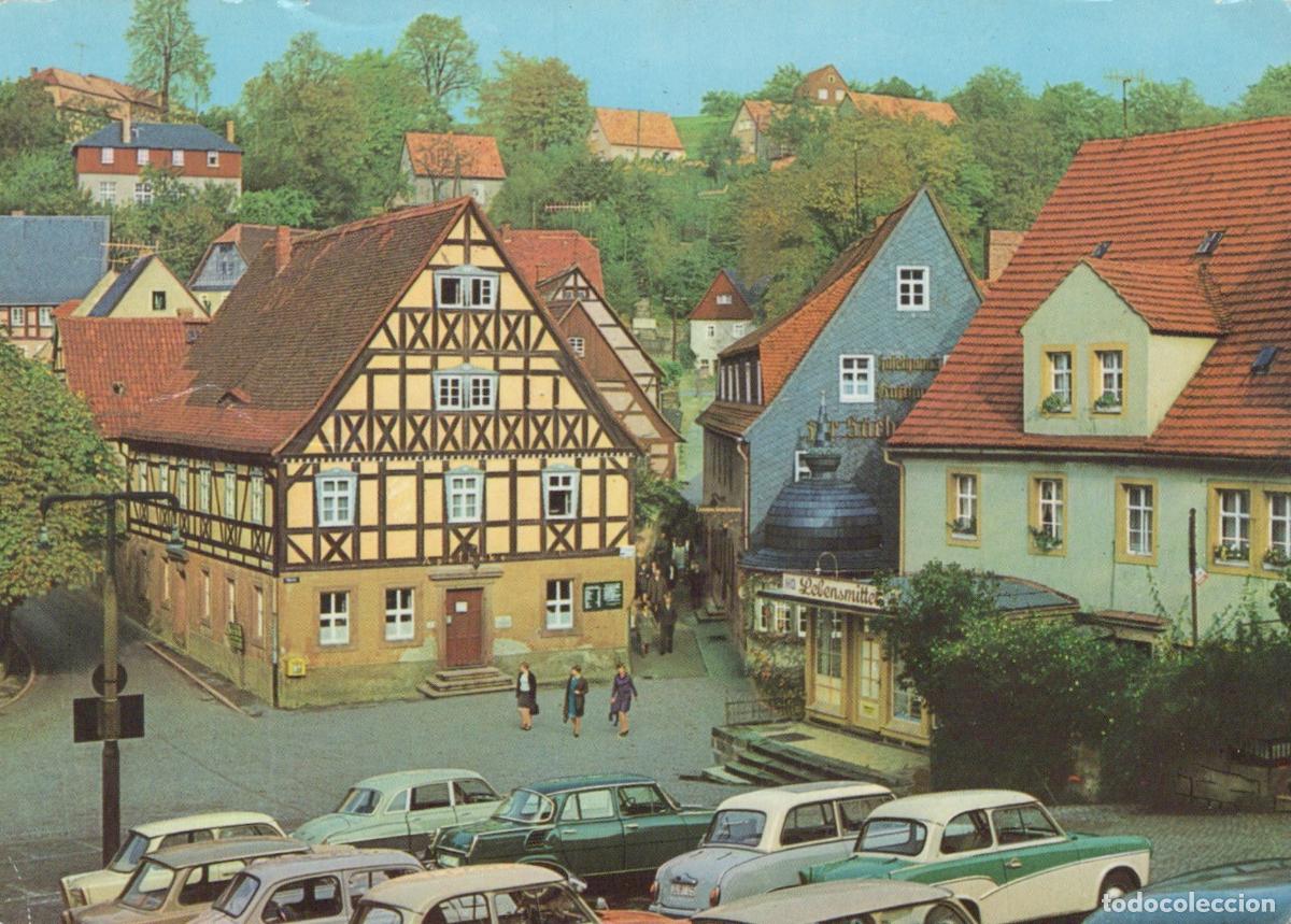 Postcards: Germany Hohnstein Sachs Schweiz Marketplace With Half Timbered Houses *YBA255