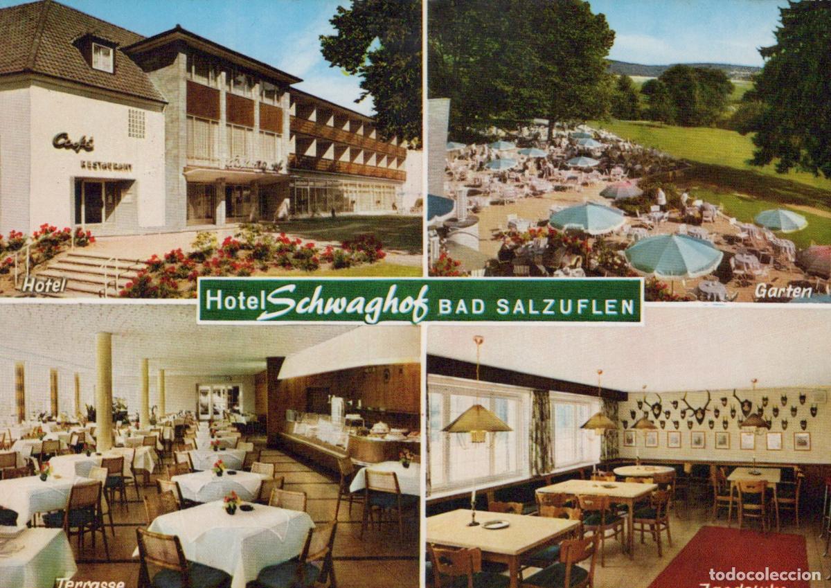 Postcards: Germany Bad Salzuflen Hotel Schwaghof Exterior Garden Terraces Dining *YBA071