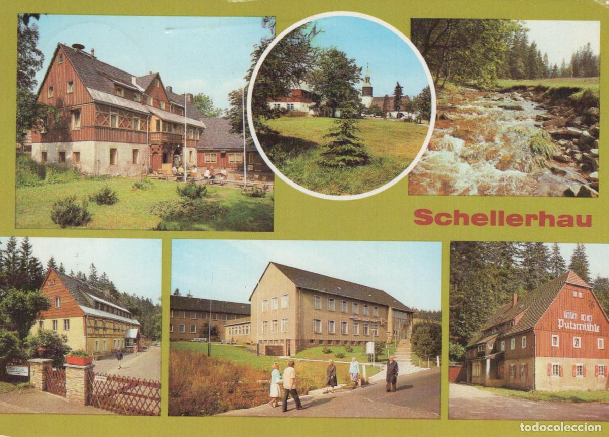 Postcards: Germany Schellerhau Multi View With Buildings and River *YBA211