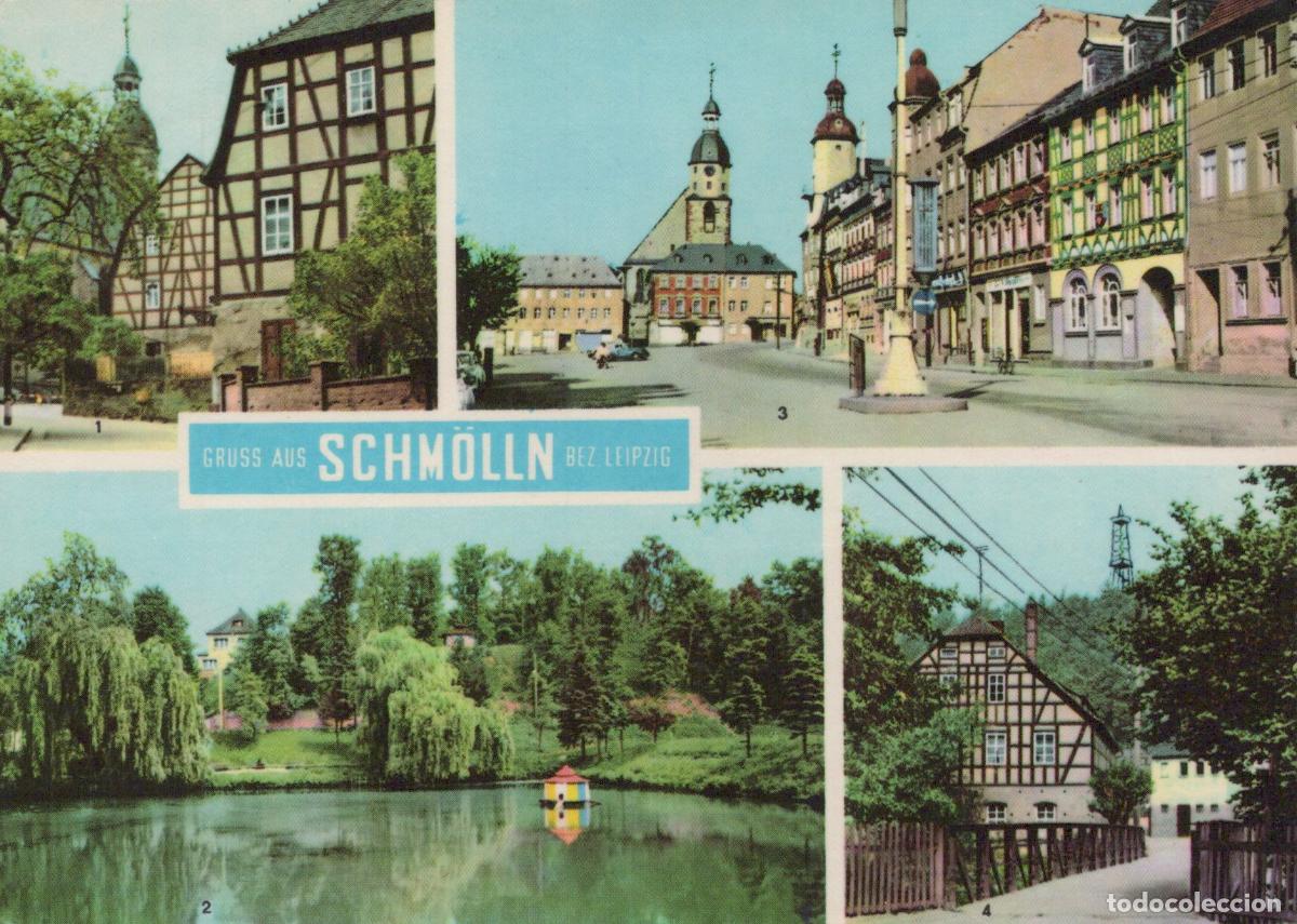 Postkarten: Germany Leipzig Schmolln Bez Multi View Marketplace Lake Architecture *YBA213
