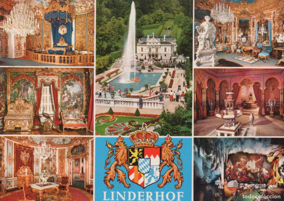 Cartoline: Germany Linderhof Palace Interiors and Gardens Multi View *YBA075