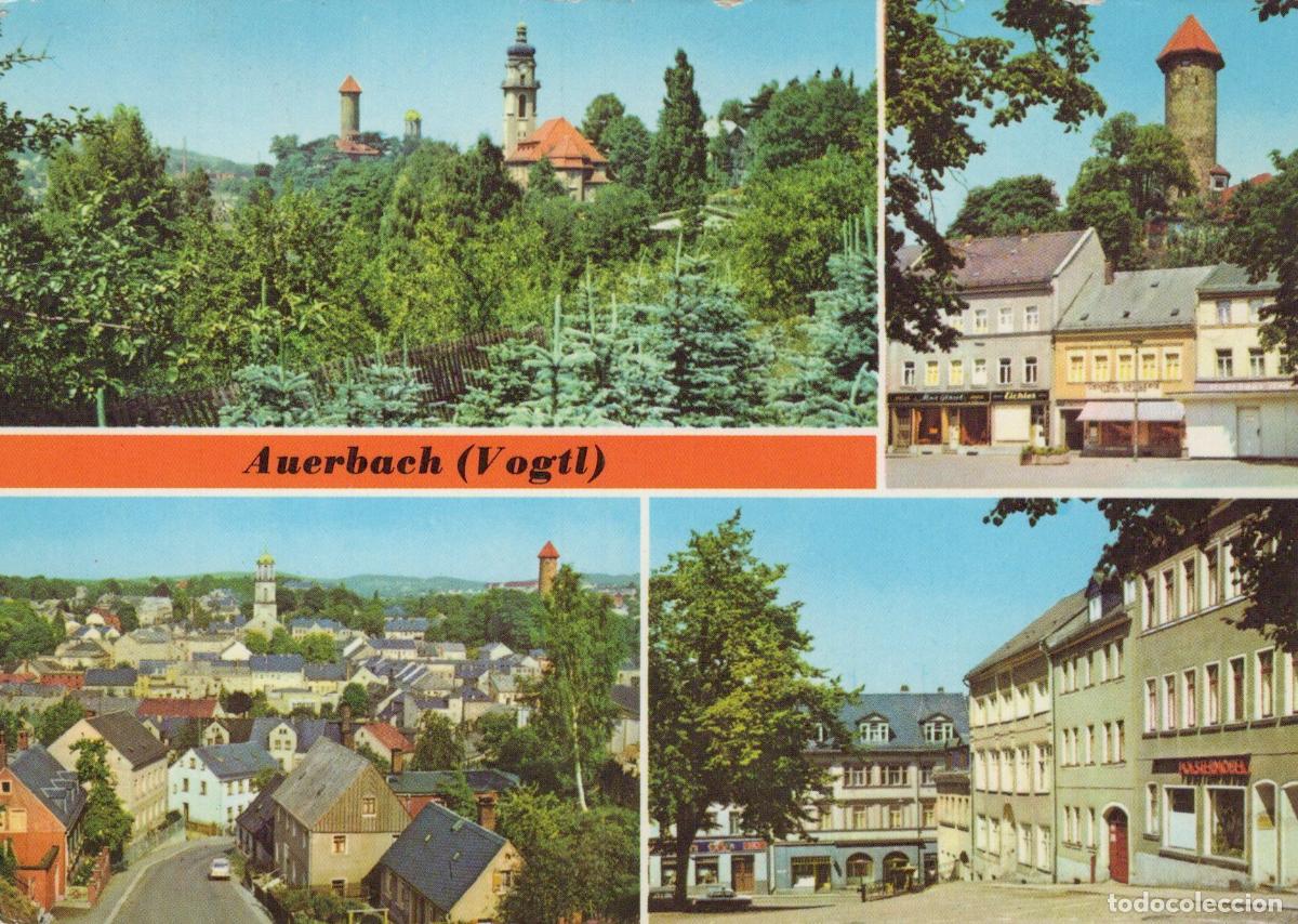 Cartoline: Germany Auerbach Vogtl Multi View With Cityscape and Buildings *YBA259