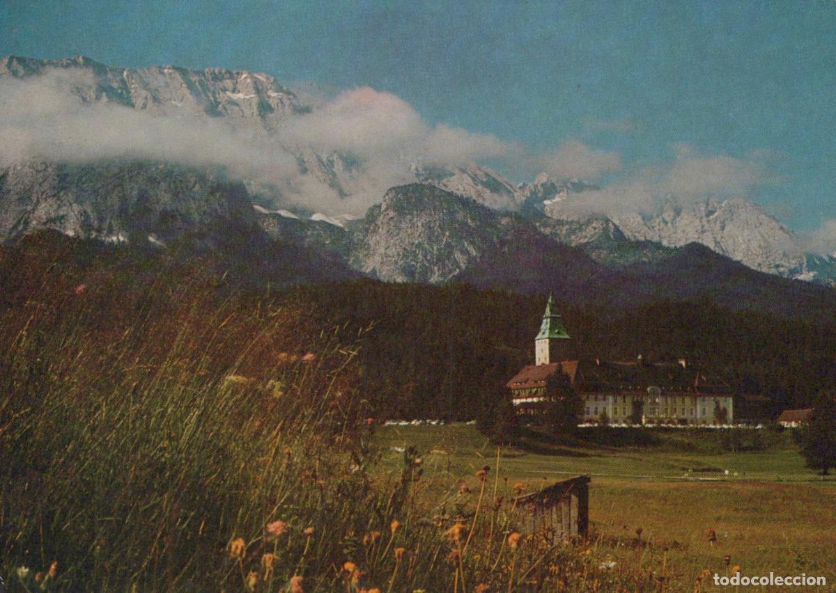 Cartoline: Germany Schloss Elmau Castle in Bavarian Alps Landscape *YBA062
