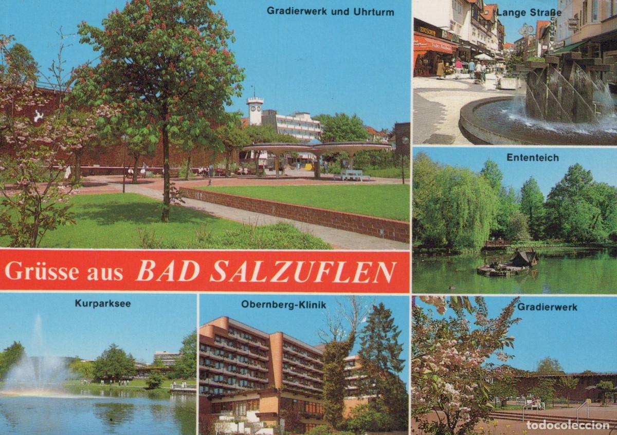 Postkarten: Germany Bad Salzuflen Multi View Kurparksee Obernberg Klinik Gradierwerk *YBA066