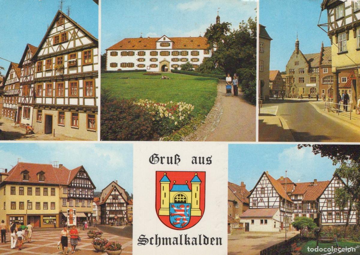 Cartes Postales: Germany Schmalkalden Historic Half Timbered Buildings Castle Town Square *YBA210