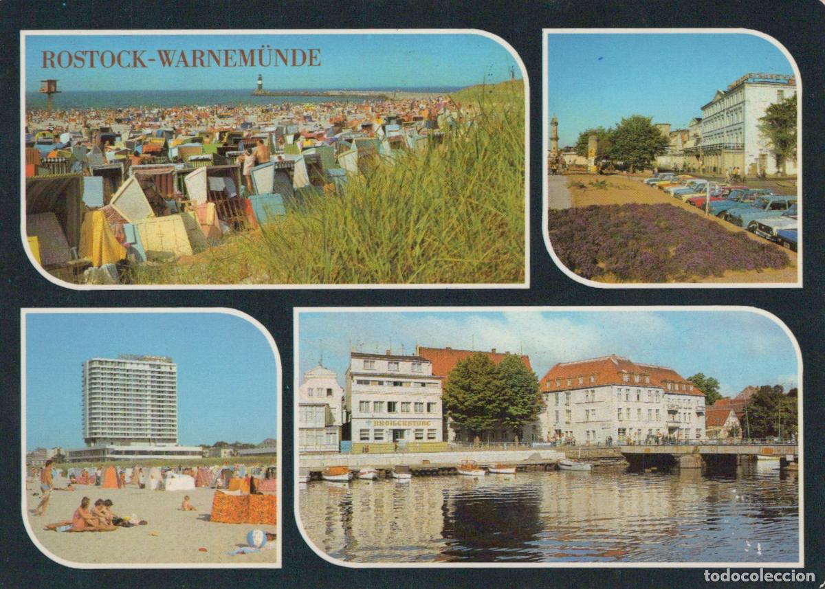 Cartes Postales: Germany Rostock Warnem&uuml;nde Multi View Beach Cityscape and Riverfront *YBA290