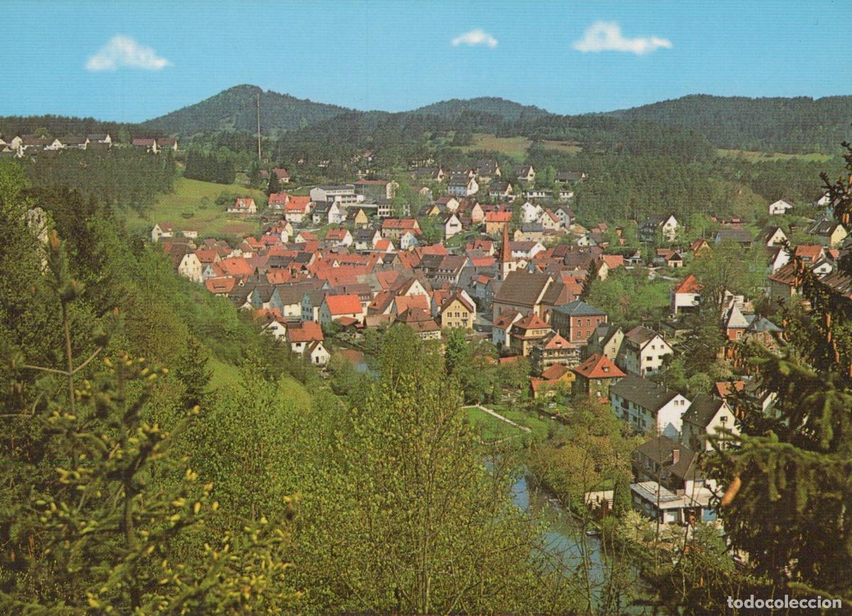 Cartes Postales: Germany Velden Frankenberg Panoramic View of Town and River 1950s *YBA235