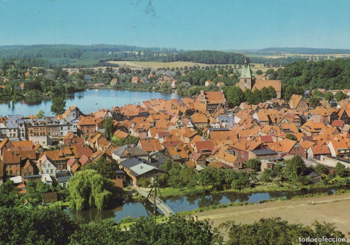 Cartes Postales: Germany Schleswig M&ouml;lln Aerial View of City With Lake and Church *YBA091