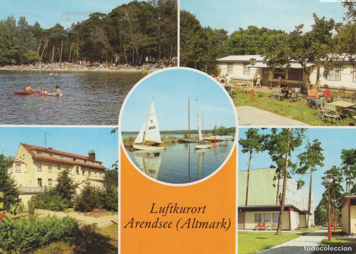 Cartes Postales: Germany Osterburg Luftkurort Arendsee Altmark Beach Cafe Sailing Hotel *YBA260