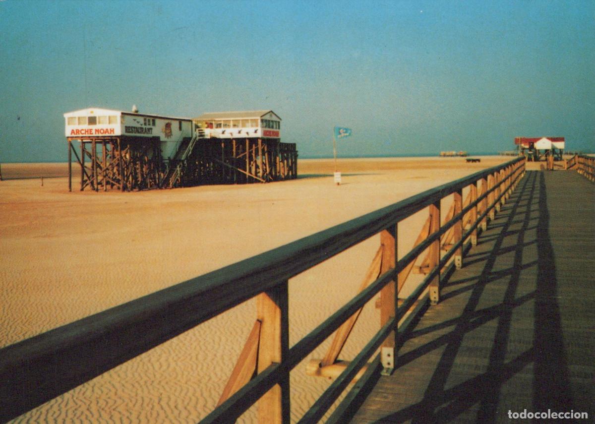 Cartes Postales: Germany St Peter Ording Sandbank With Seebr&uuml;cke and Arche Noah *YBA216
