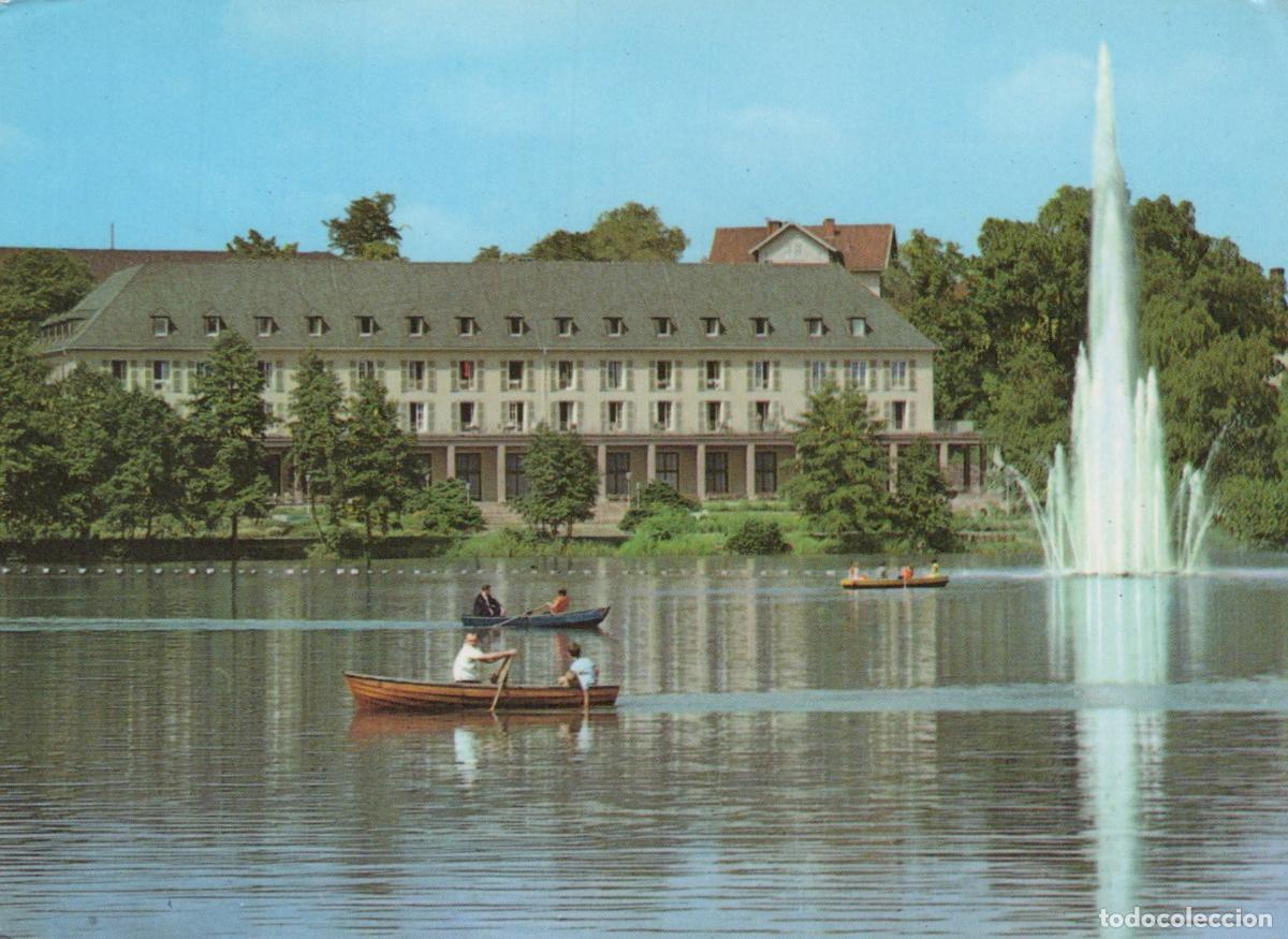 Cartes Postales: Germany Bad Salzungen Kurhaus am Burgsee With Fountain and Rowboats *YBA262