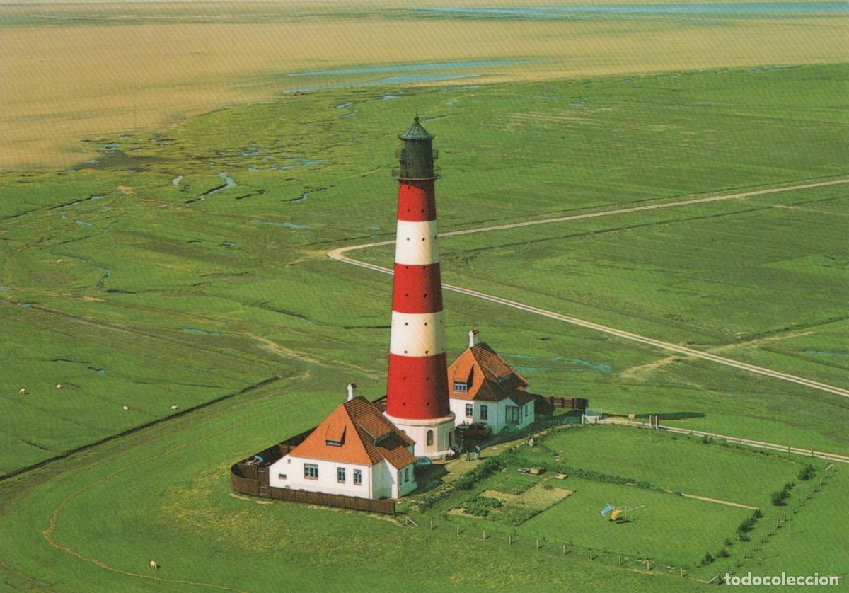 Postkarten: Germany St Peter Ording Westerhever Lighthouse Aerial View Unposted *YBA220