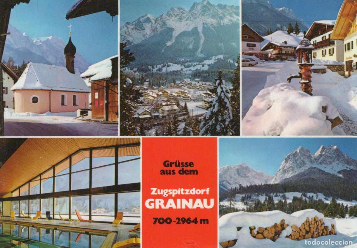 Cartes Postales: Germany Zugspitze Grainau Winter Views Church Village Mountains Indoor *YBA092