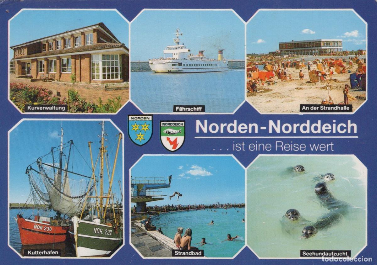 Cartes Postales: Germany Norden Norddeich Multi View Kurverwaltung Ferry Beach *YBA101