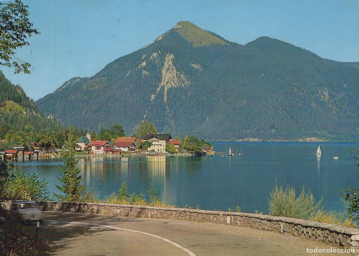 Cartoline: Germany Walchensee Lake and Jochberg Mountain Scenic Landscape *YBA291