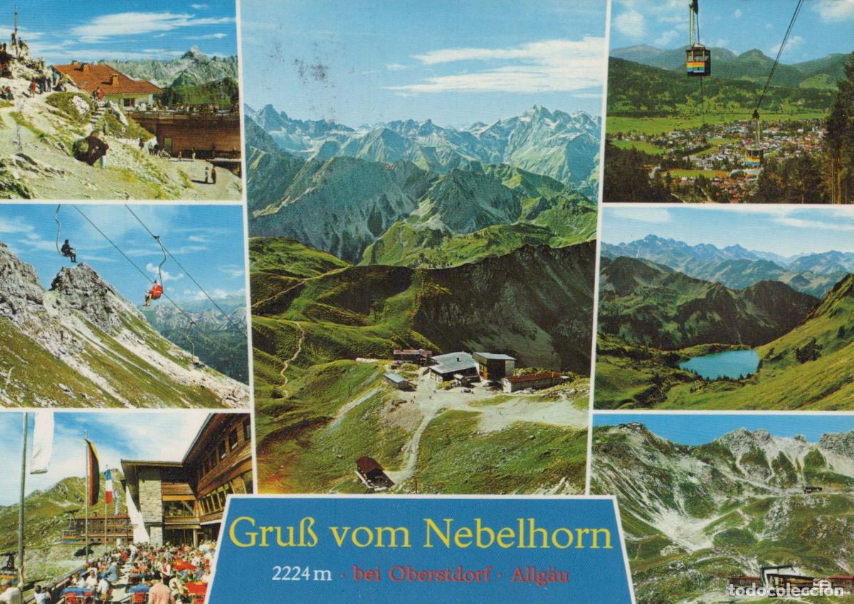 Cartoline: Germany Oberstdorf Gruss Vom Nebelhorn 2224m Allgau Mountain Landscape *YBA117