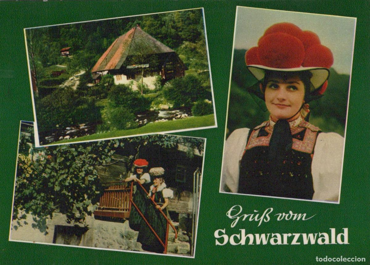 Cartoline: Germany Black Forest Traditional Costume Farmhouse Landscape *YBA299