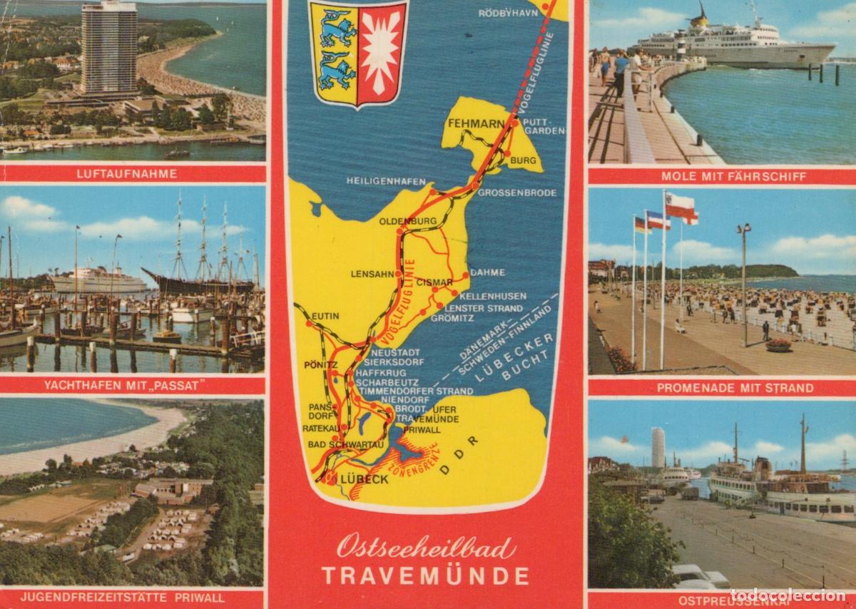 Postcards: Germany Bad Schwartau Travem&uuml;nde Multi View With Map and Landmarks *YBA113