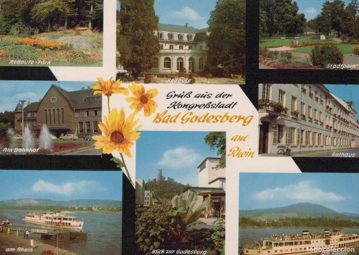 Postcards: Germany Aachen Bad Godesberg Redoute Stadtpark Rathaus am Bahnhof am *YBA132