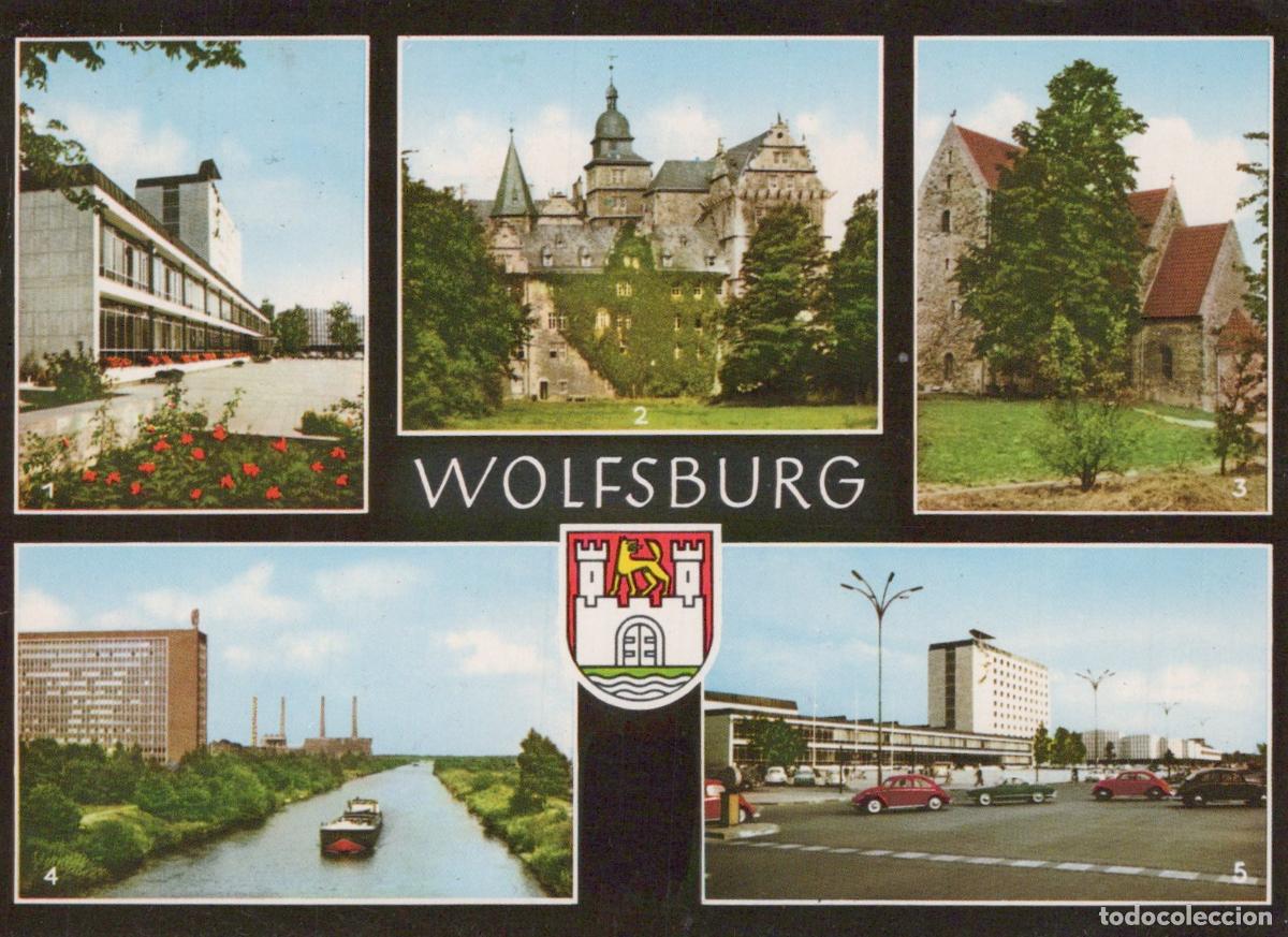 Cartoline: Germany Wolfsburg Multi View Rathaus Schloss St Annen Kirche VW Werk *YBA159