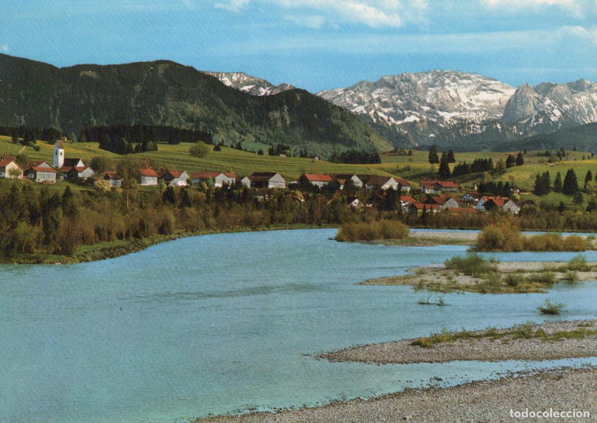 Cartoline: Germany Prem am Lech Oberbayern Alpine Landscape With River and Village *YBA174