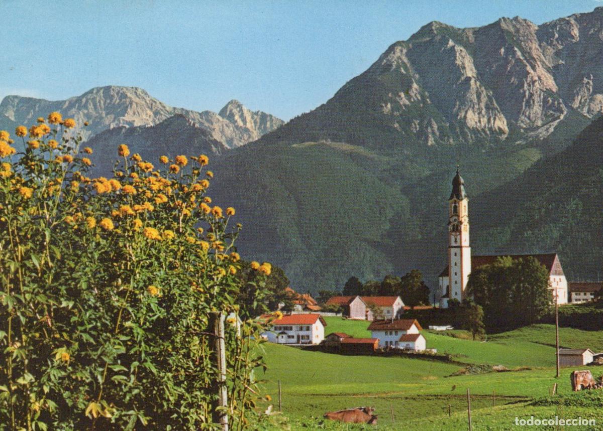 Cartoline: Germany Pfronten In Allg&auml;u With Schlicke and Ro&szlig;berg Mountains *YBA179