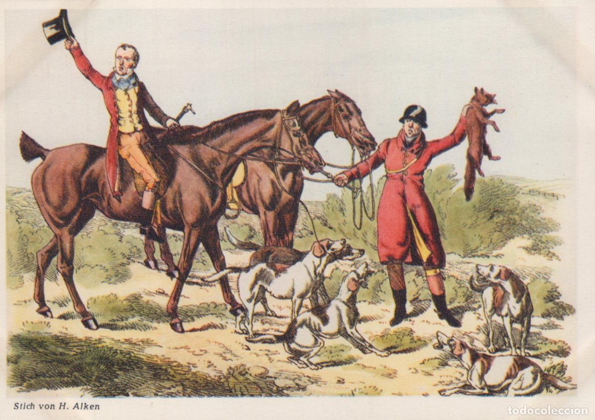 Cartoline: Germany Verden Aller Fox Hunt With Hounds and Horses By H Alken Unposted *YBA333