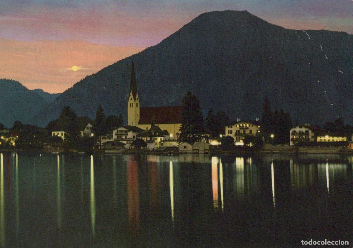 Cartoline: Germany Tegernsee Lake Evening Mood With Church and Mountain Reflection *YBA533
