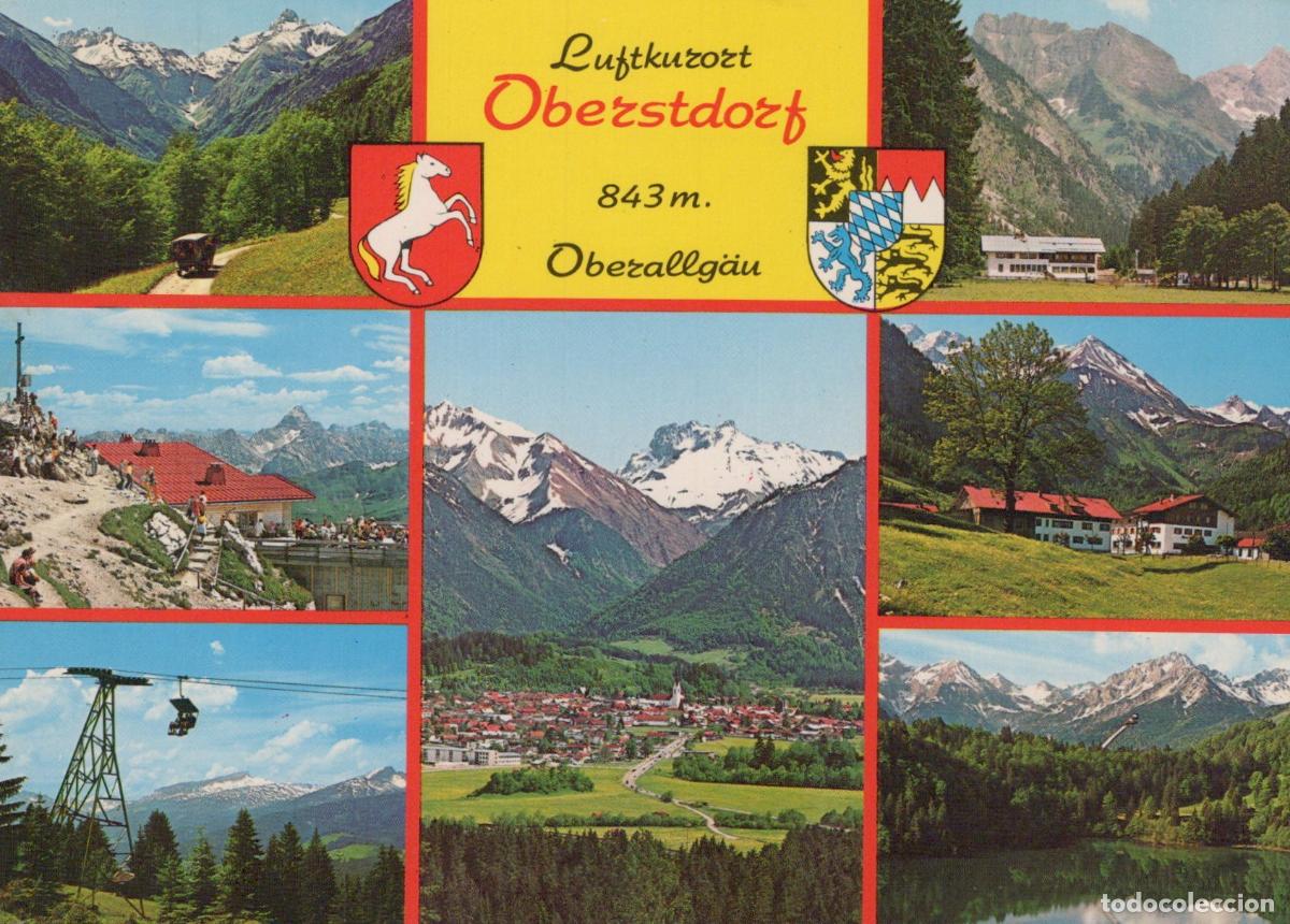 Cartoline: Germany Oberstdorf Oberallg&auml;u Multi View Alpine Landscape Cable Car *YBA190