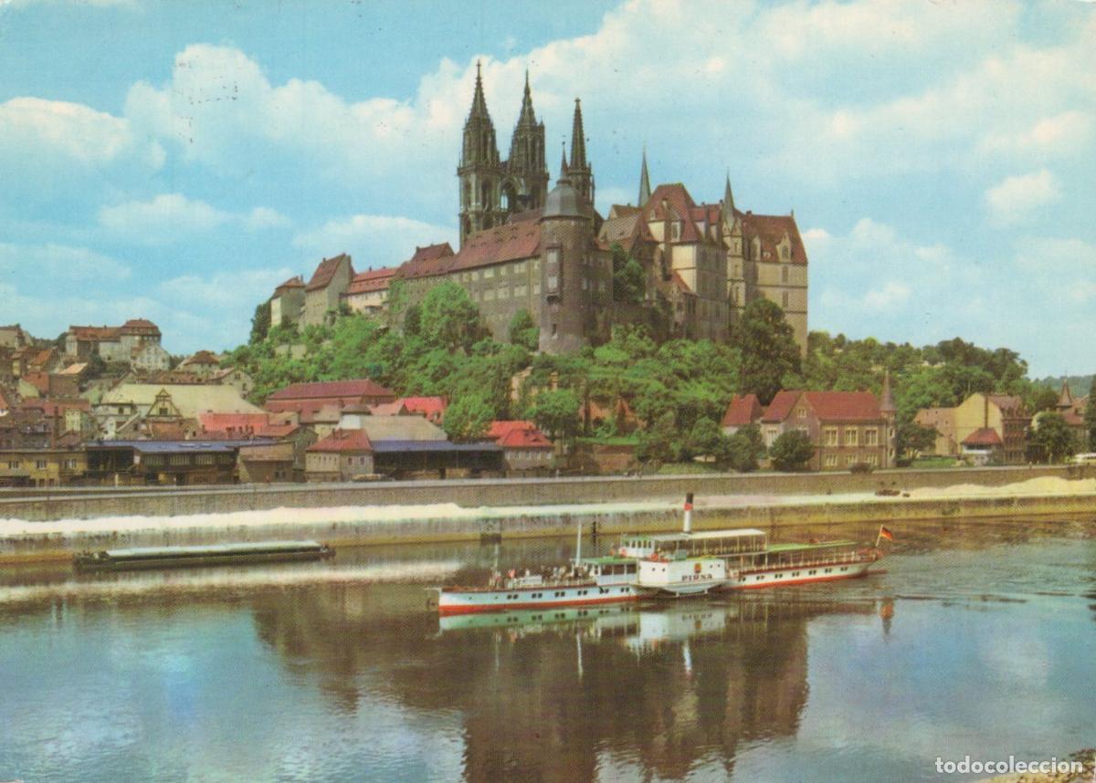 Postcards: Germany Meissen Albrechtsburg Castle and Cathedral With Elbe River *YBA242