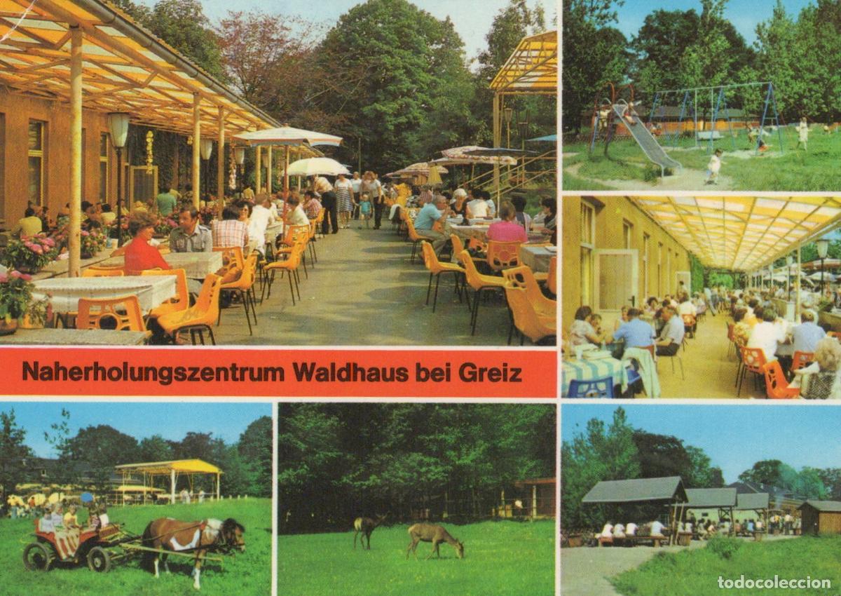 Cartes Postales: Germany Greiz Waldhaus Recreation Center Outdoor Dining Playground Deer *YBA249