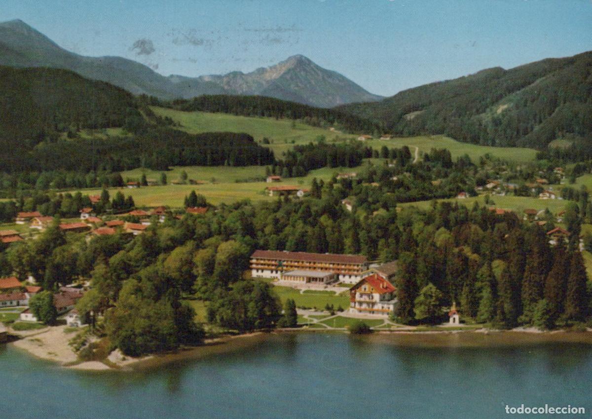 Postcards: Germany Bad Wiessee Lake Tegernsee Haus Hubertus Hotel Mountain *YBA276