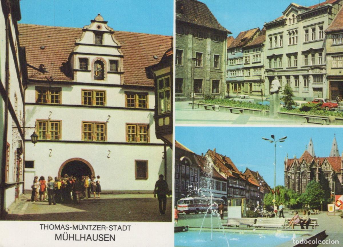 Postcards: Germany Altenburg M&uuml;hlhausen Thomas M&uuml;ntzer Stadt Rathaus Karl Marx *YBA309