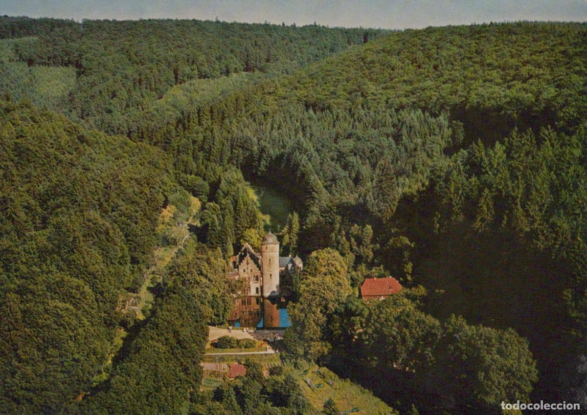Postales: Germany Aschaffenburg Mespelbrunn Castle in Spessart Forest Aerial View *YBA551