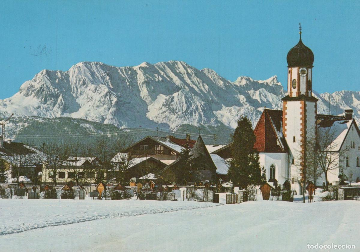 Postales: Germany Garmisch Partenkirchen Wallgau Winter Landscape With Church and *YBA553