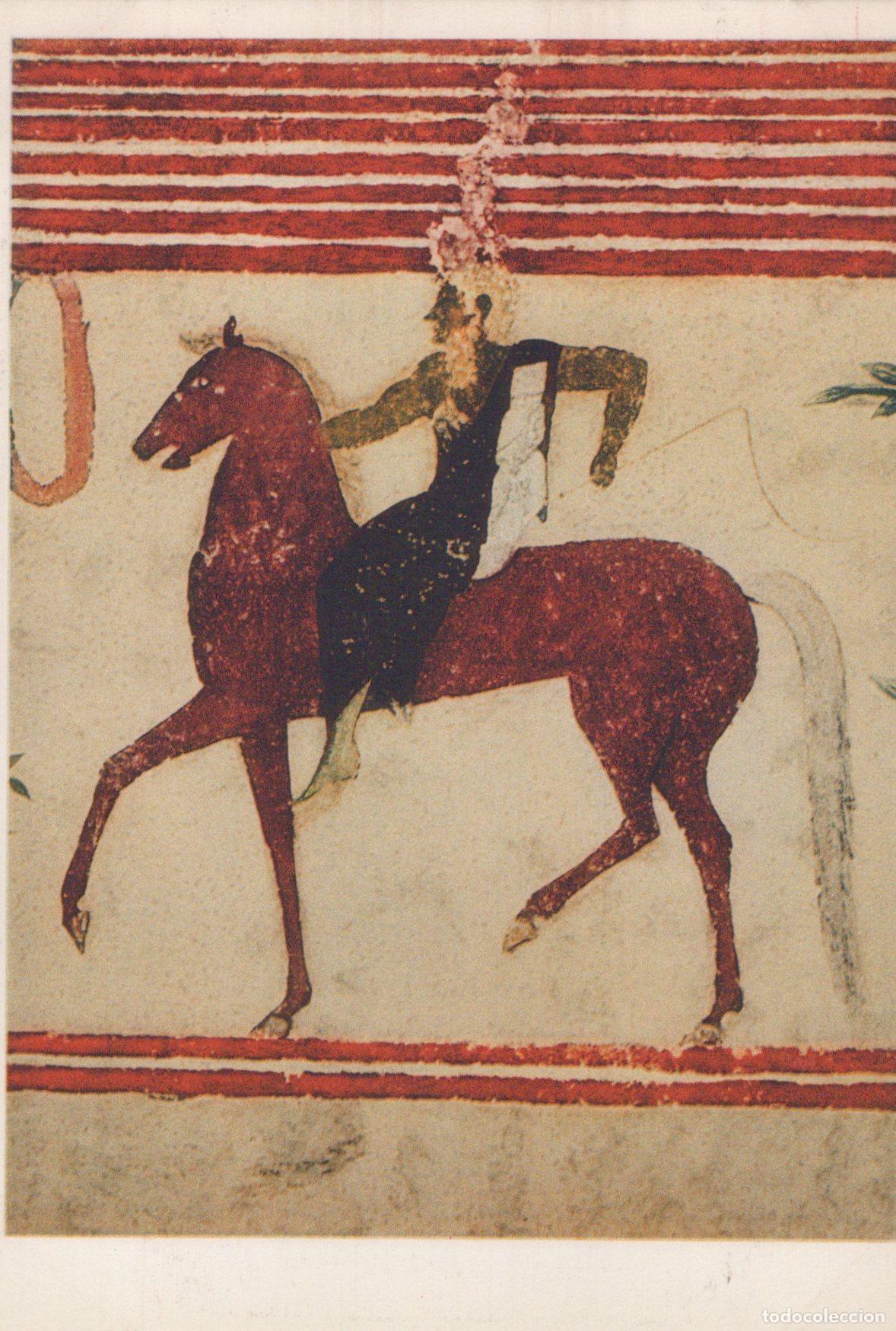 Cartes Postales: Italy Tarquinia Tomb of the Baron Etruscan Painting Horseman Unposted *YBA438