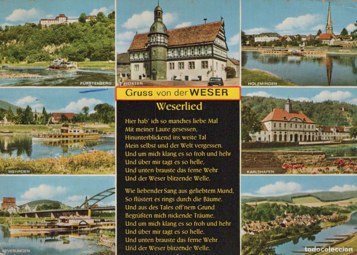 Cartes Postales: Germany F&uuml;rstenberg Weser River Valley Multi View With Poem and Towns *YBA575
