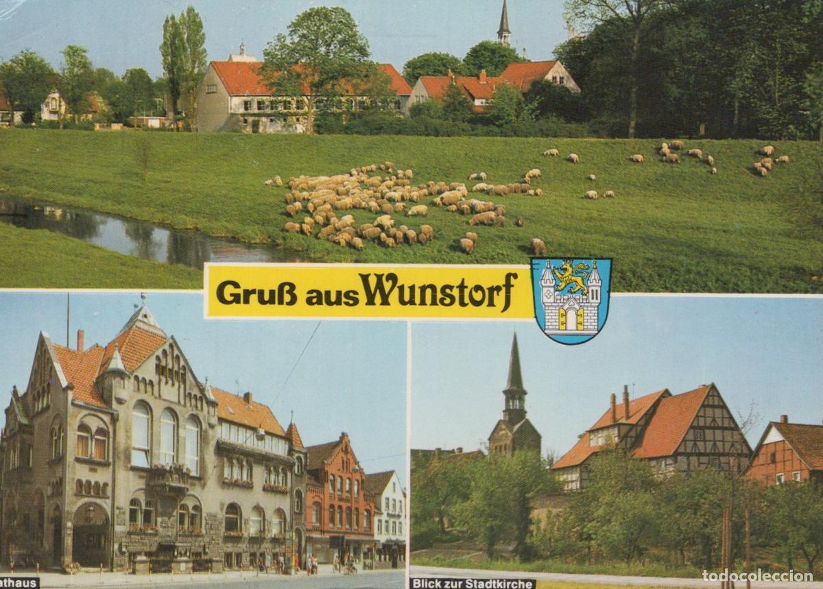 Cartes Postales: Germany Wunstorf Multi View With Rathaus Stadtkirche and Sheep *YBA558