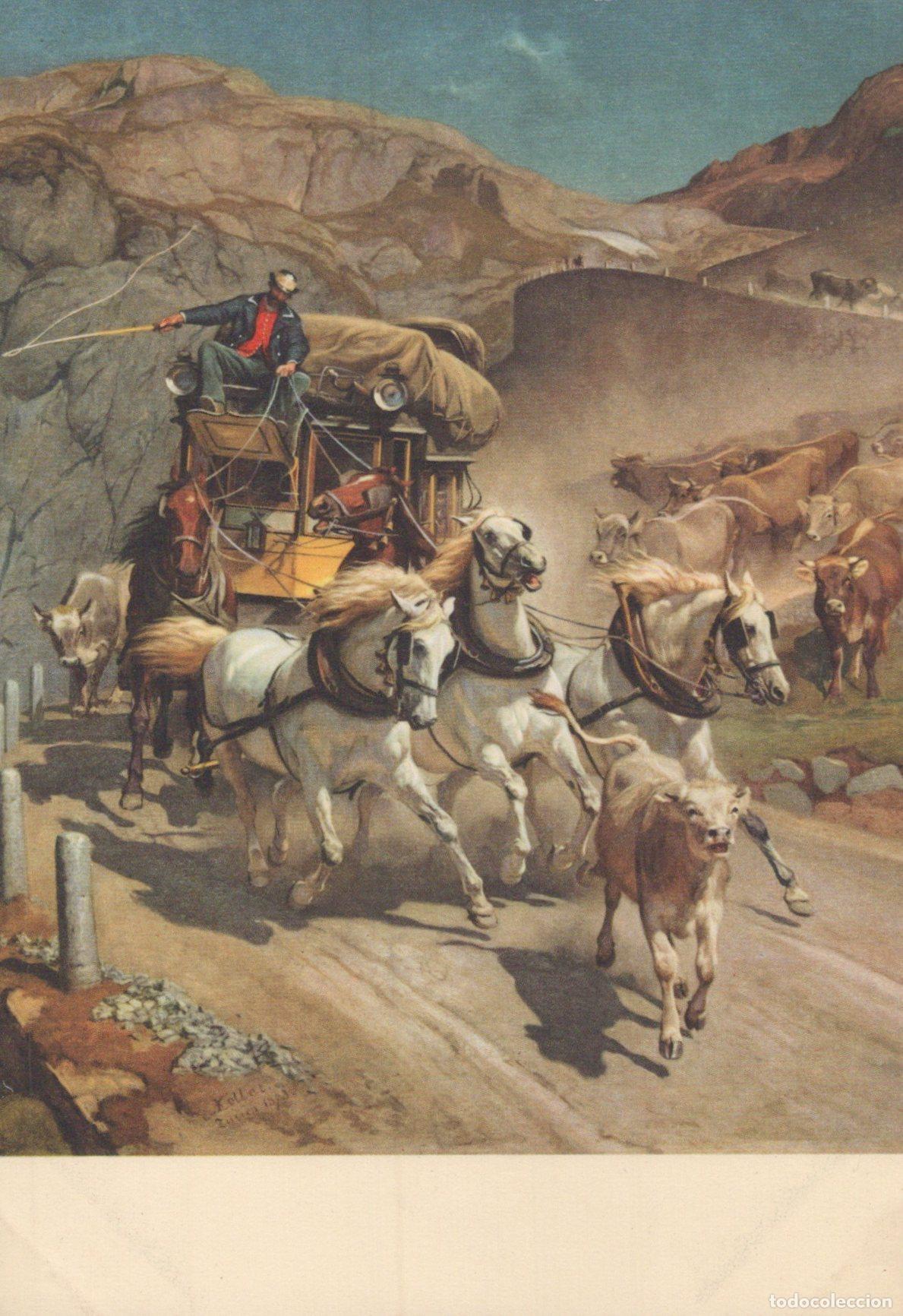 Cartes Postales: Switzerland Acquarossa Gotthard Pass Mail Coach Cattle Drive Unposted *YBA458